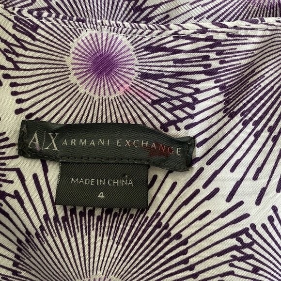 Armani Exchange Silk Sleeveless Spaghetti Strap Mini Dress Balloon Puff Hem - Picture 6 of 14